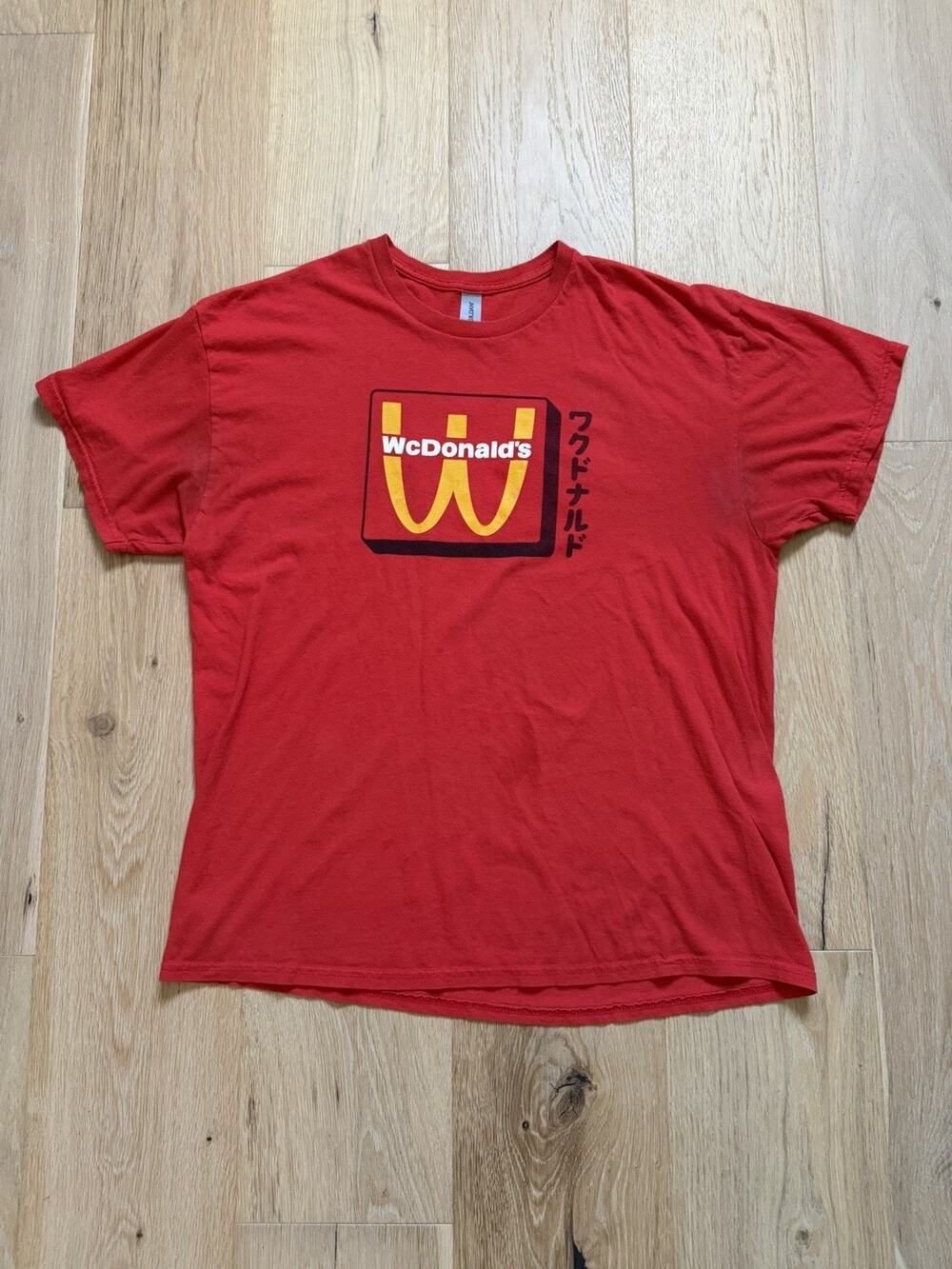 WCDONALDS MCDONALD'S CREW SHIRT T-Shirt Mens XL Anime Japanese